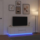 Tv-meubel 160,5x41x50 cm wit met LED