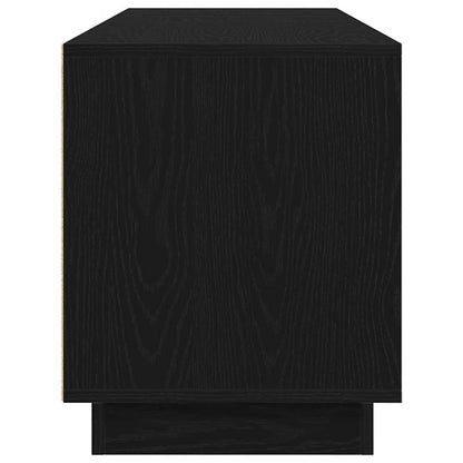 Tv-meubel met LED-verlichting 160,5x41x50 cm zwart eikenkleurig