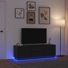 Tv-meubel 160,5x41x50 cm zwart eiken