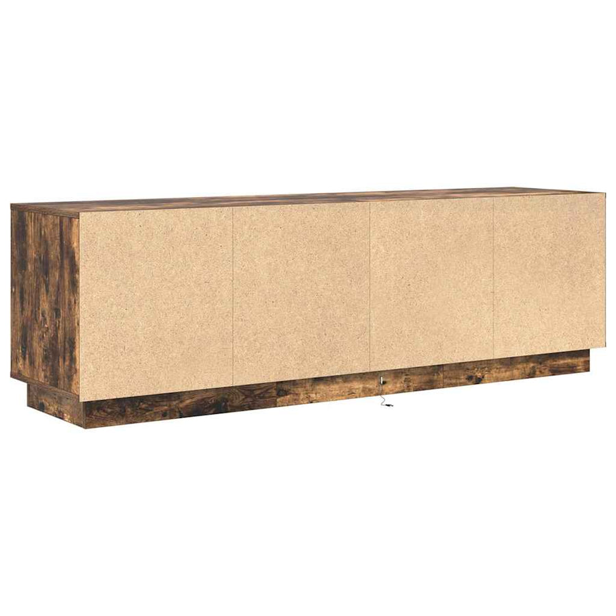 Tv-meubel LED-verlichting 160,5x41x50 cm gerookt eikenkleurig