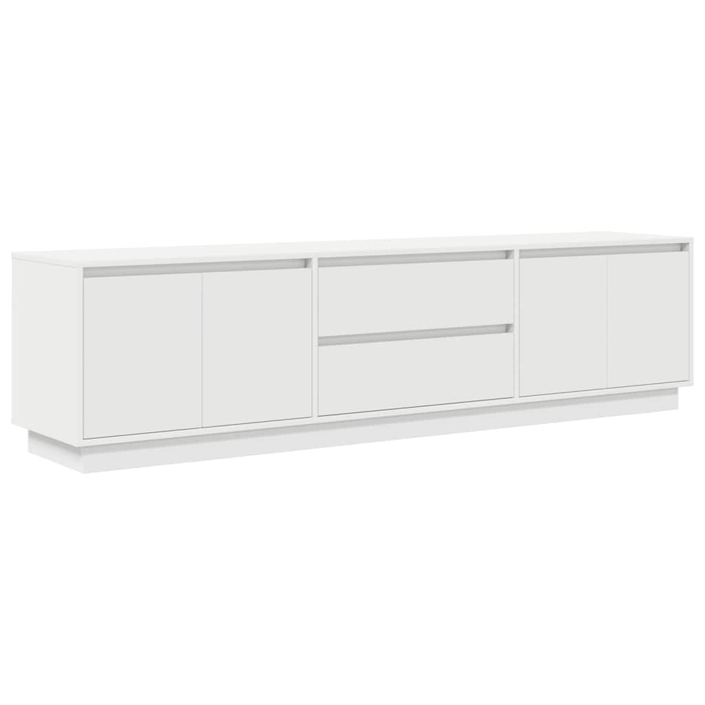 Tv-meubel met LED-verlichting 193,5x41x50 cm wit