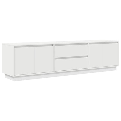 Tv-meubel met LED-verlichting 193,5x41x50 cm wit