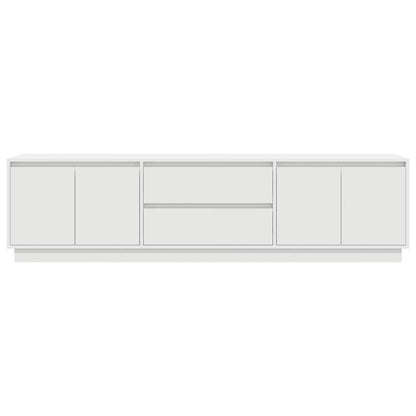 Tv-meubel met LED-verlichting 193,5x41x50 cm wit