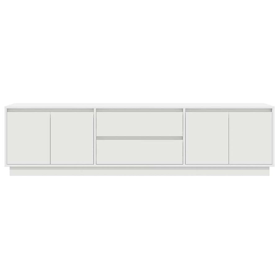 Tv-meubel met LED-verlichting 193,5x41x50 cm wit