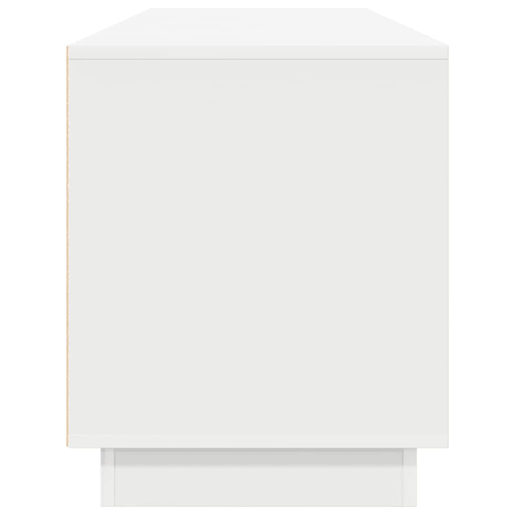 Tv-meubel met LED-verlichting 193,5x41x50 cm wit