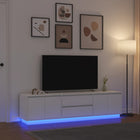Tv-meubel 193,5x41x50 cm wit met LED