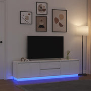 Tv-meubel 193,5x41x50 cm wit met LED