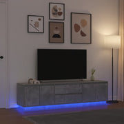 Tv-meubel 193,5x41x50 cm betongrijs led