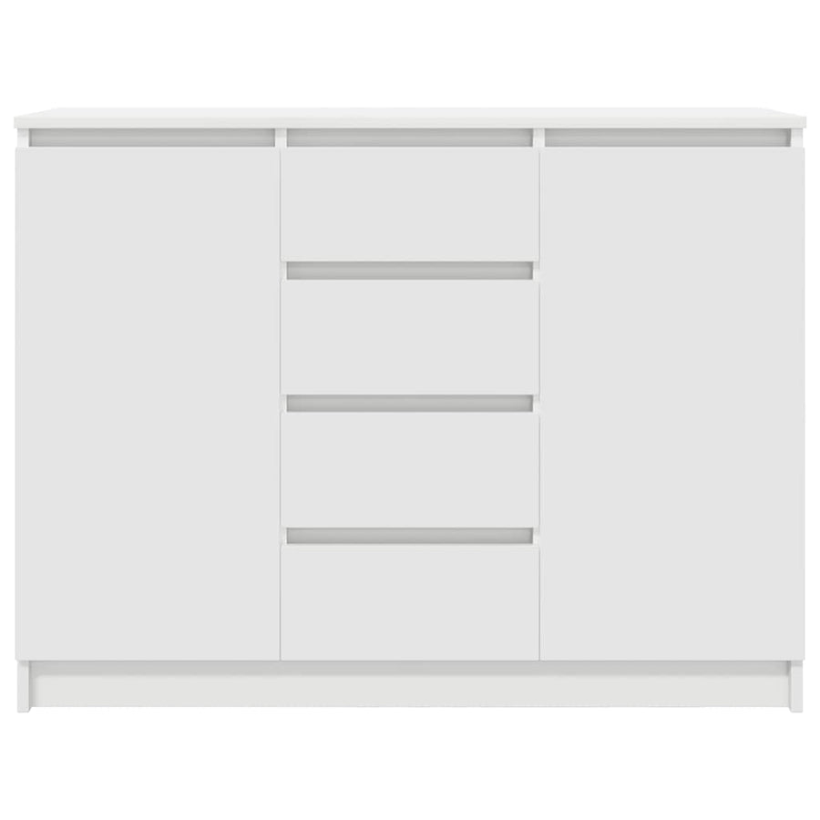 Dressoir met lades 100,5x35x76 cm spaanplaat wit