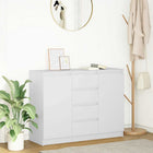 Sideboard with drawers 100.5x35x76 cm chipboard white