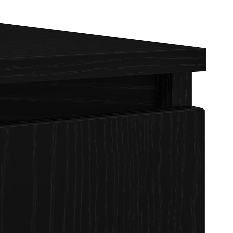 Dressoir met lades 100,5x35x76 cm spaanplaat zwart eikenkleurig