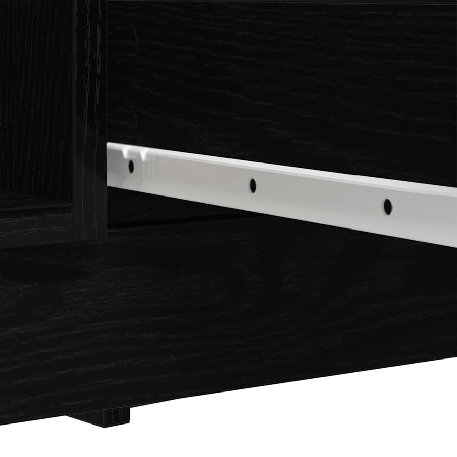 Dressoir met lades 100,5x35x76 cm spaanplaat zwart eikenkleurig