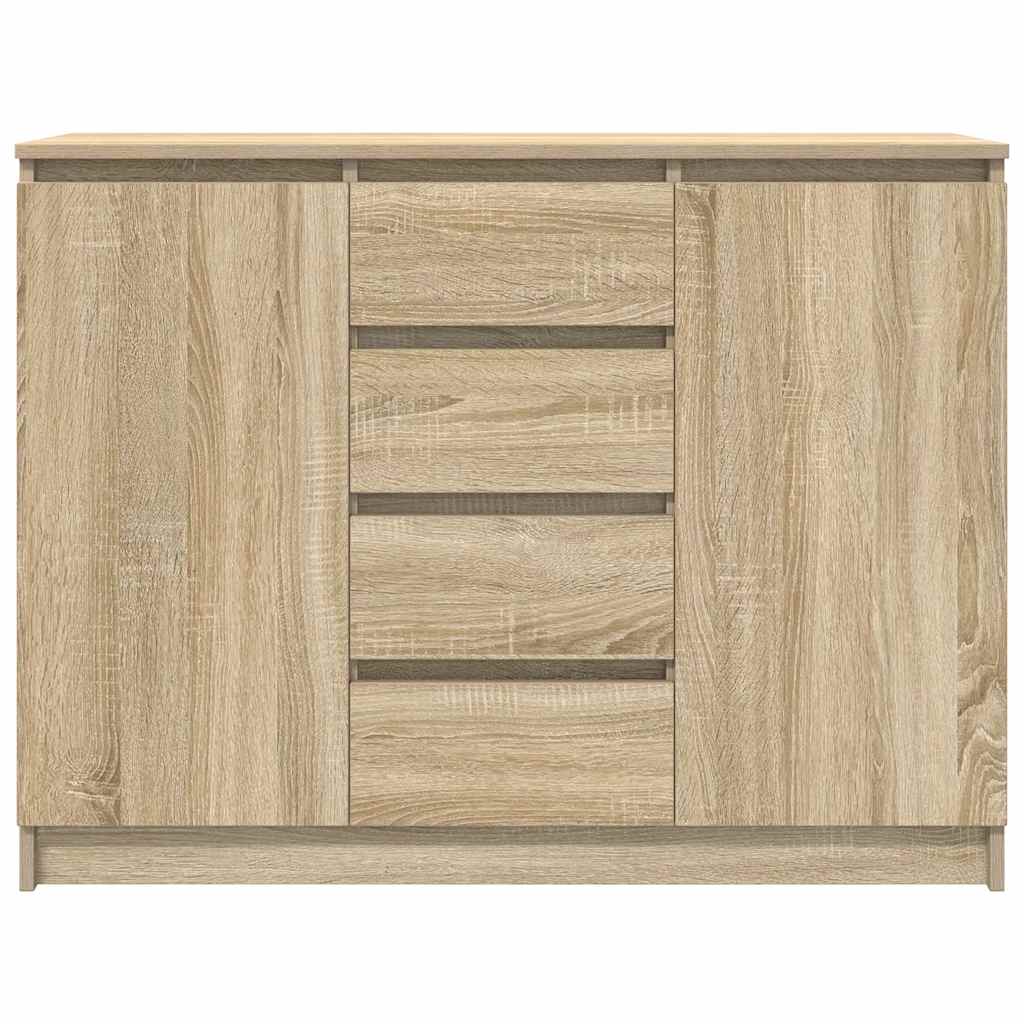 Dressoir met lades 100,5x35x76cm spaanplaat sonoma eikenkleurig