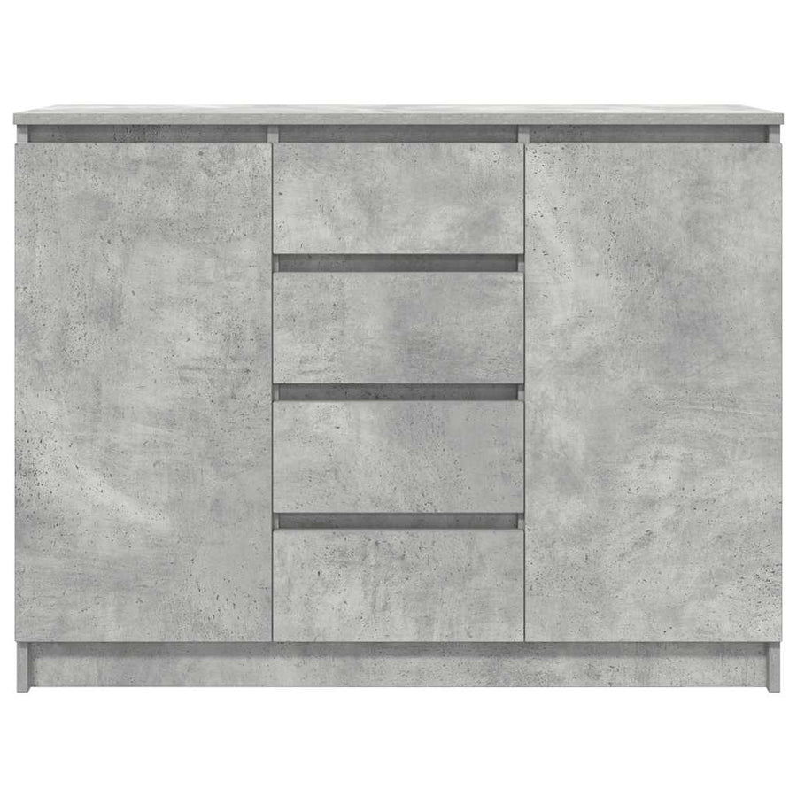 Dressoir met lades 100,5x35x76 cm spaanplaat betongrijs