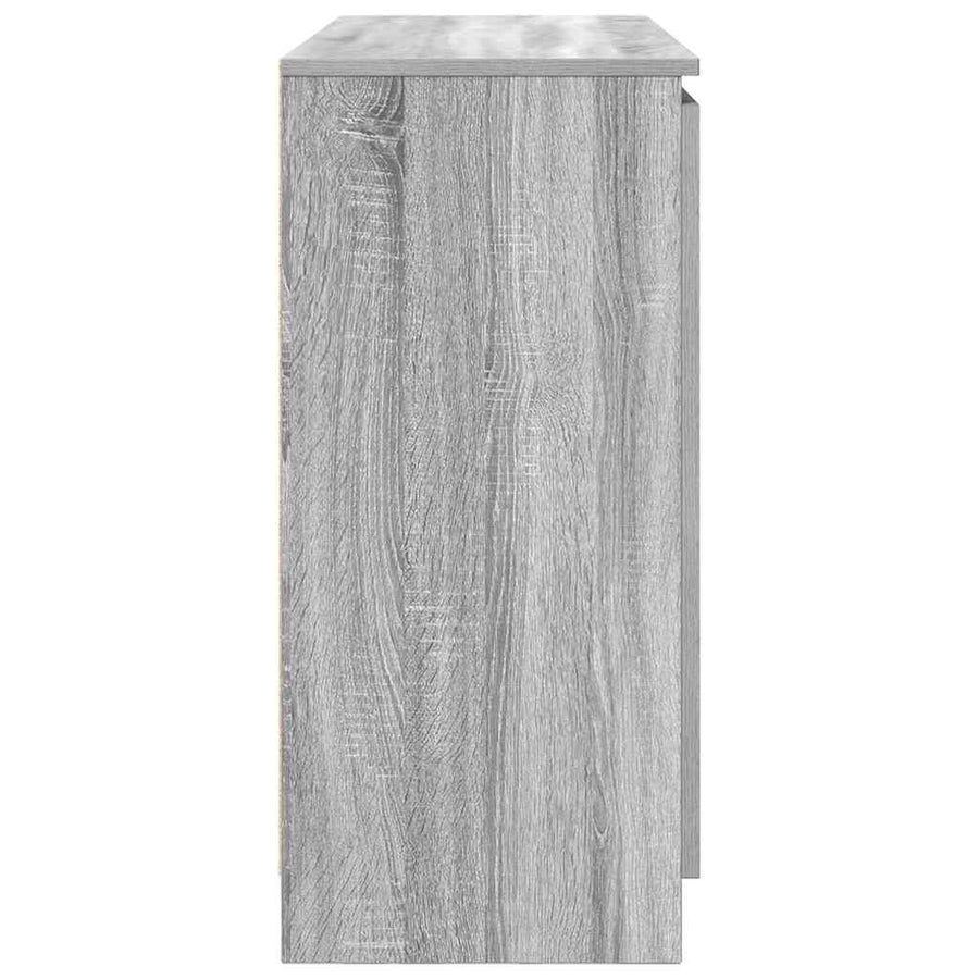 Dressoir met lades 100,5x35x76 cm spaanplaat grijs Sonoma