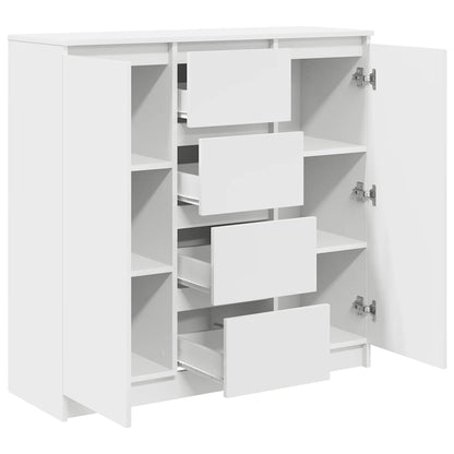 Dressoir met lades 100,5x35x98,5 cm spaanplaat wit