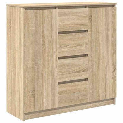 Dressoir met lades 100,5x35x98,5 cm spaanplaat sonoma