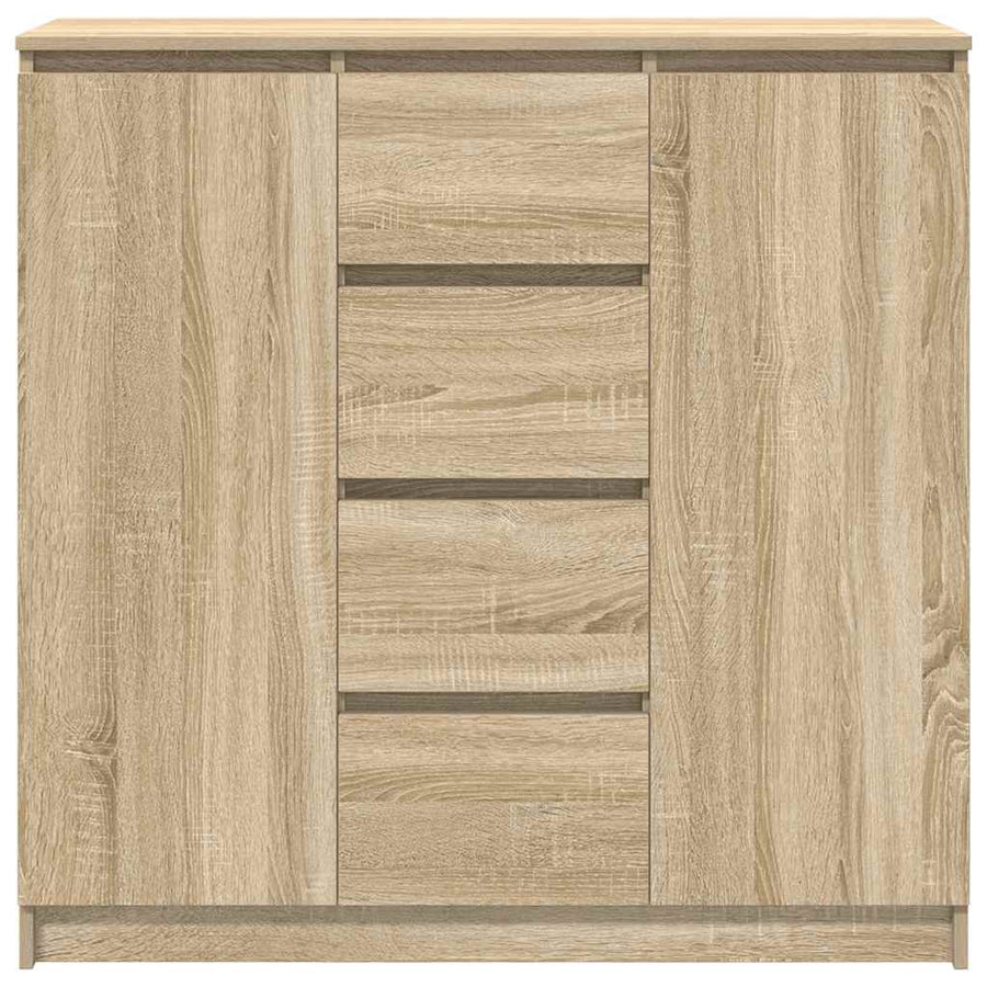 Dressoir met lades 100,5x35x98,5 cm spaanplaat sonoma