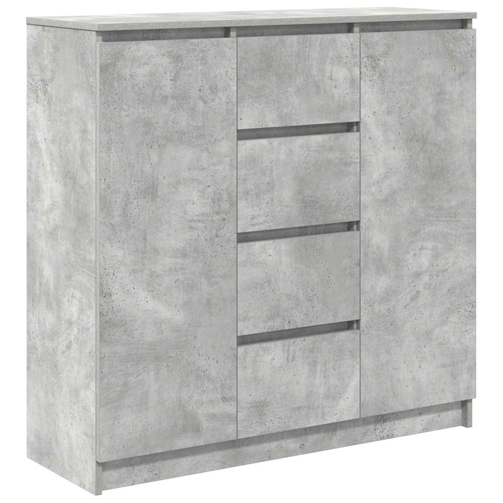 Dressoir met lades 100,5x35x98,5 cm spaanplaat betongrijs