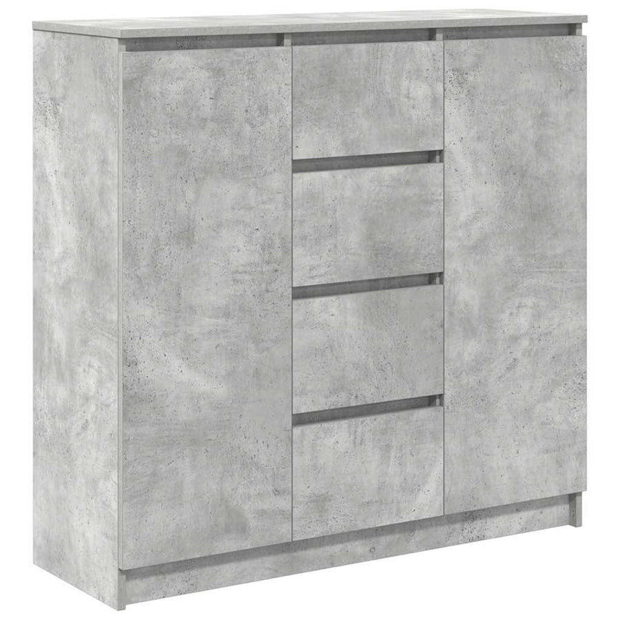 Dressoir met lades 100,5x35x98,5 cm spaanplaat betongrijs