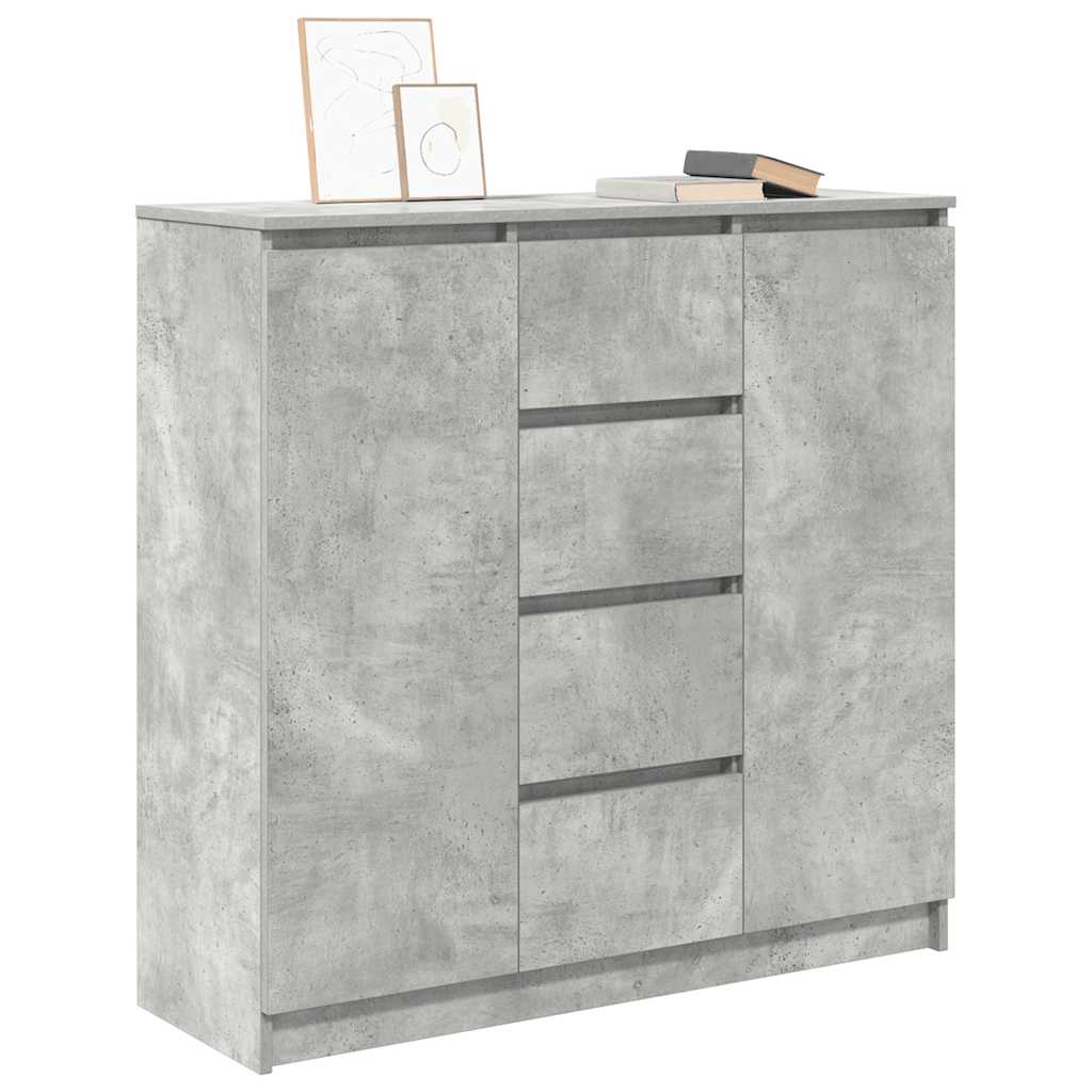 Dressoir met lades 100,5x35x98,5 cm spaanplaat betongrijs