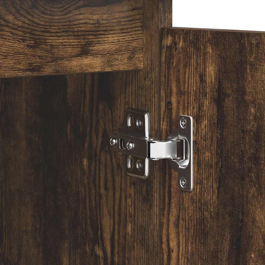 Dressoir met lades 100,5x35x98,5cm spaanplaat gerookt eikenhout