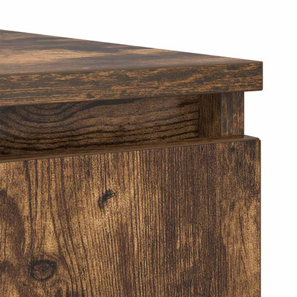 Dressoir met lades 100,5x35x98,5cm spaanplaat gerookt eikenhout