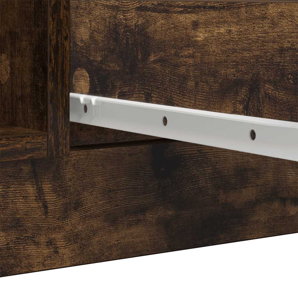 Dressoir met lades 100,5x35x98,5cm spaanplaat gerookt eikenhout