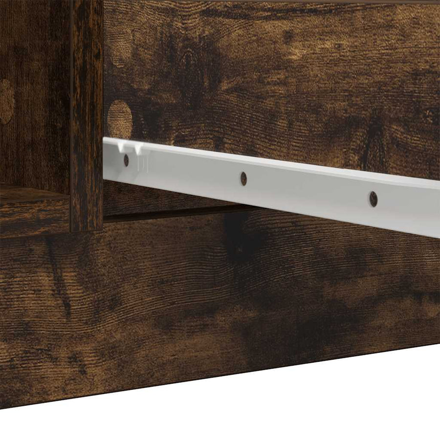 Dressoir met lades 100,5x35x98,5cm spaanplaat gerookt eikenhout