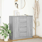 Dressoir 100,5x35x98,5 cm spaanplaat grijs