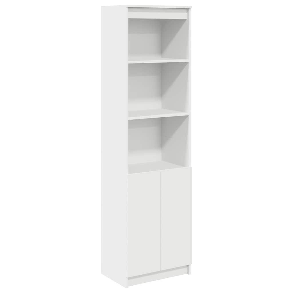 Highboard 50x35x180 cm spaanplaat wit