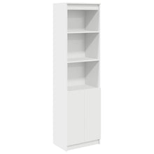 Highboard 50x35x180 cm spaanplaat wit