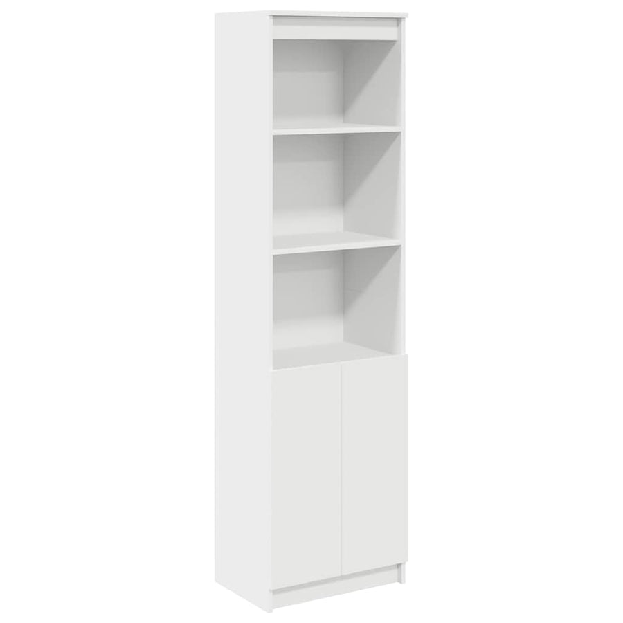 Highboard 50x35x180 cm spaanplaat wit