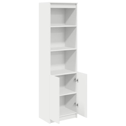 Highboard 50x35x180 cm spaanplaat wit