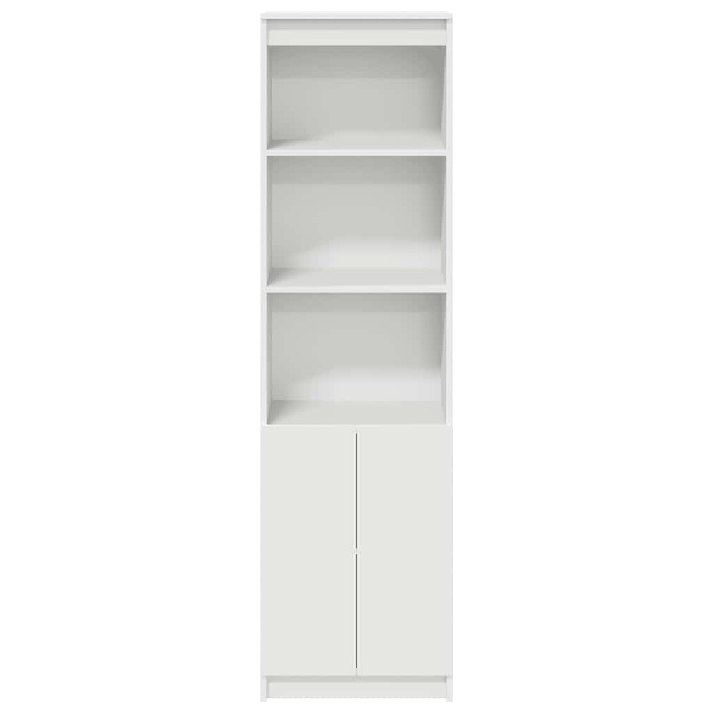 Highboard 50x35x180 cm spaanplaat wit
