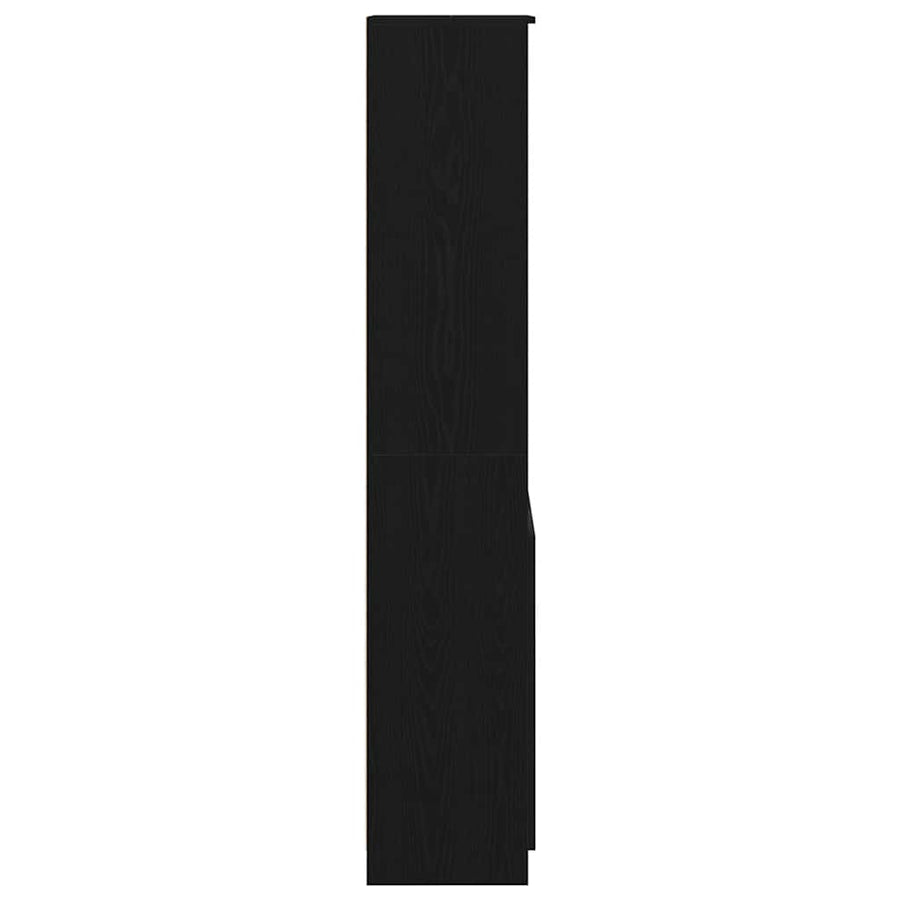 Highboard 50x35x180 cm spaanplaat zwart eikenkleurig