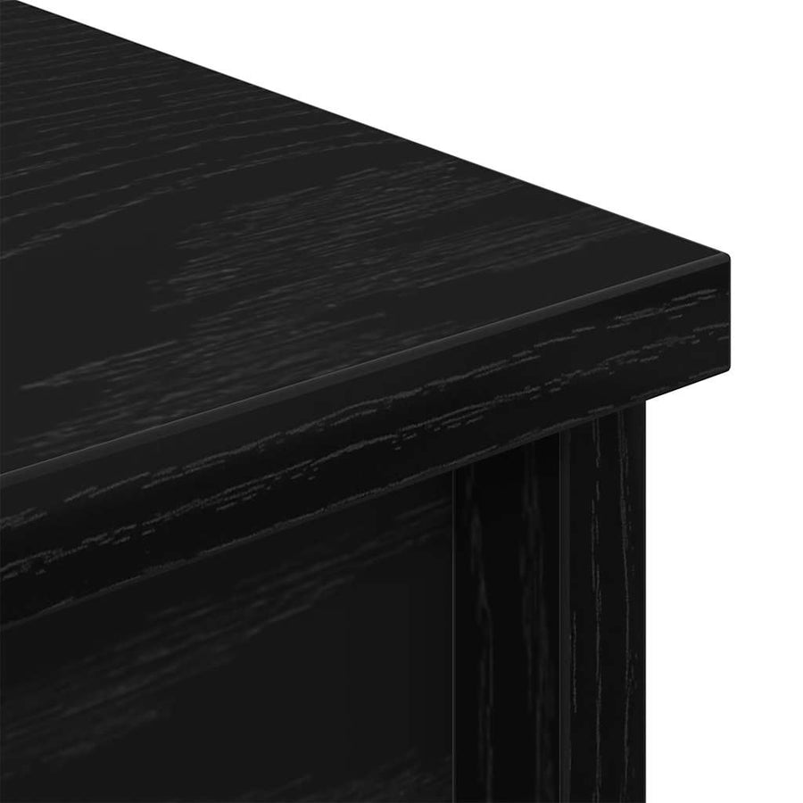 Highboard 50x35x180 cm spaanplaat zwart eikenkleurig