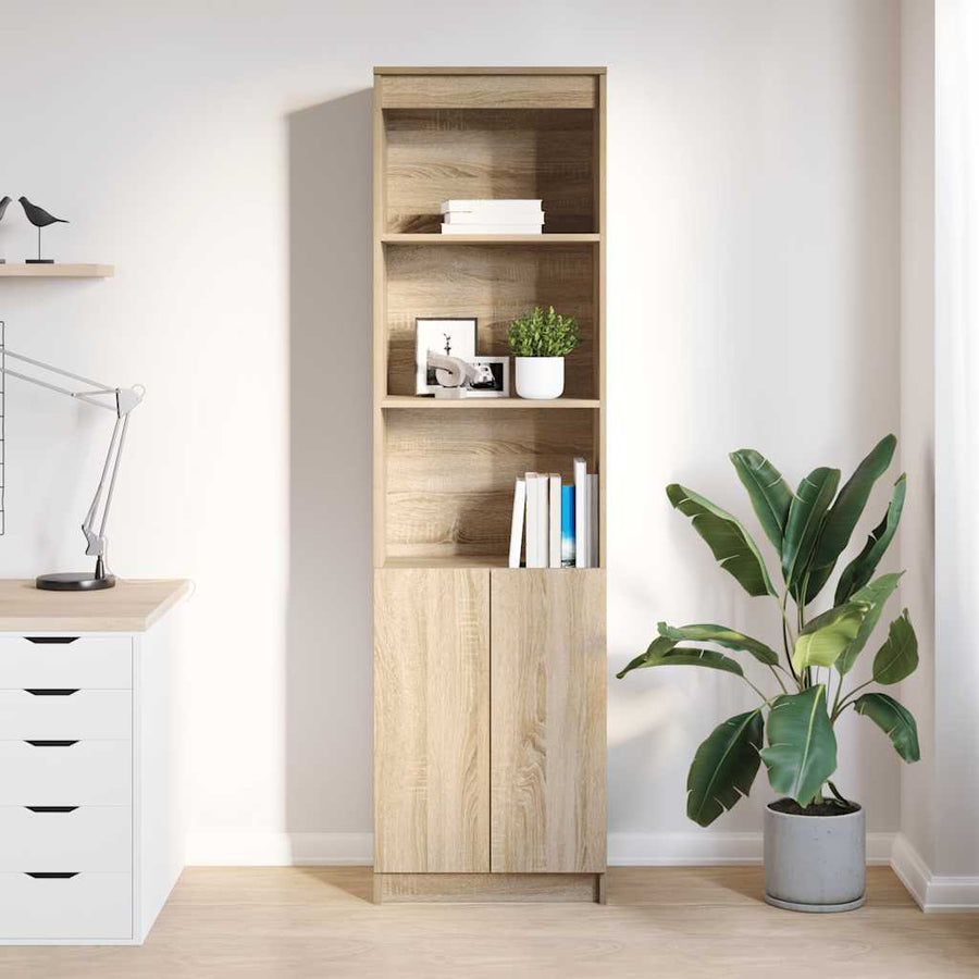 Highboard 50x35x180 cm spaanplaat sonoma eikenkleurig