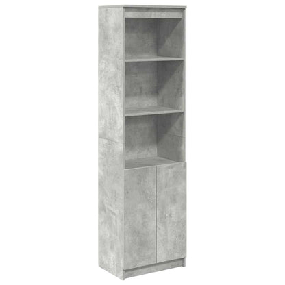 Highboard 50x35x180 cm spaanplaat betongrijs