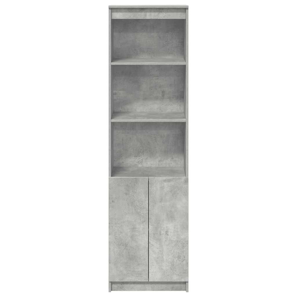 Highboard 50x35x180 cm spaanplaat betongrijs