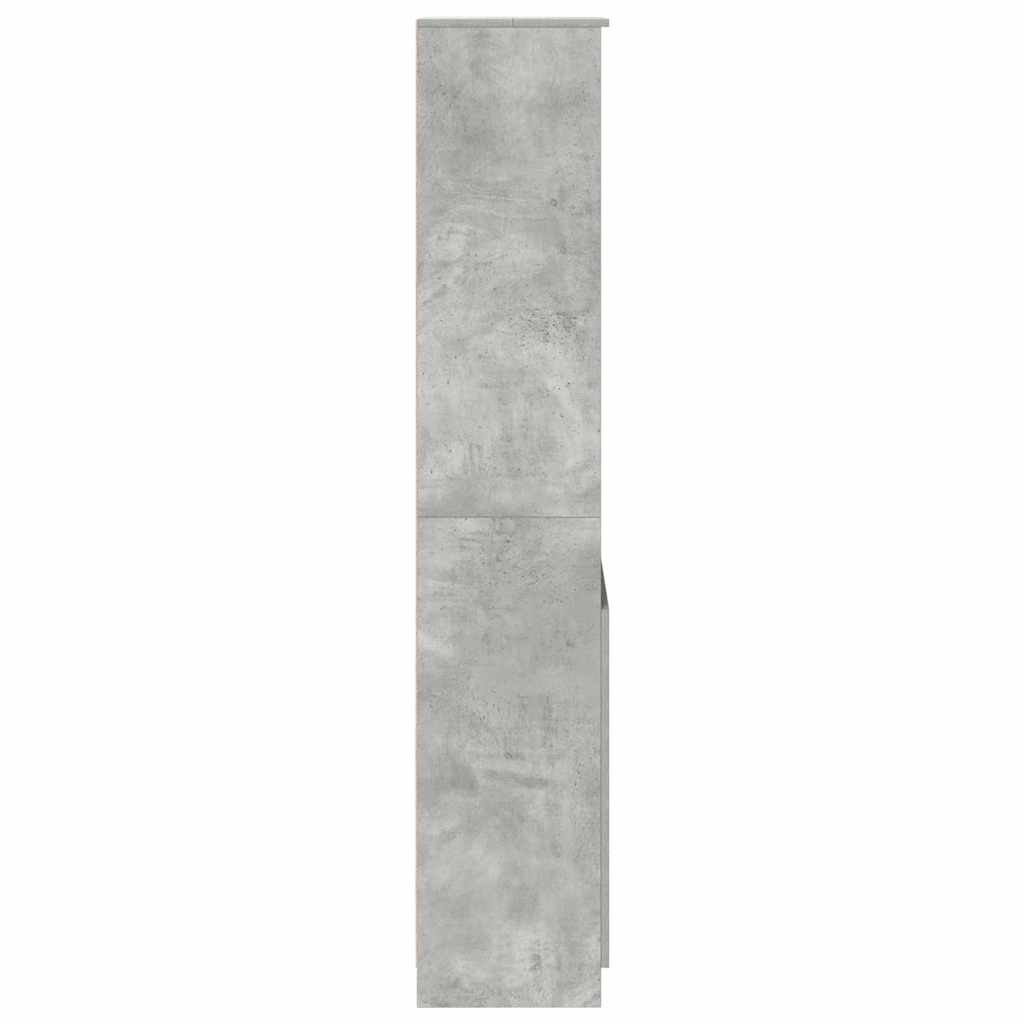 Highboard 50x35x180 cm spaanplaat betongrijs