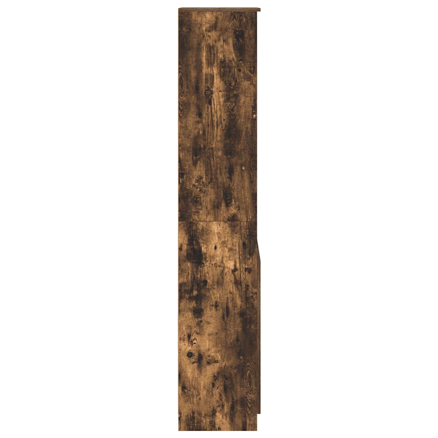 Highboard 50x35x180 cm spaanplaat gerookt eikenkleurig