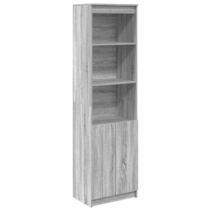 Highboard 50x35x180 cm spaanplaat grijs Sonoma