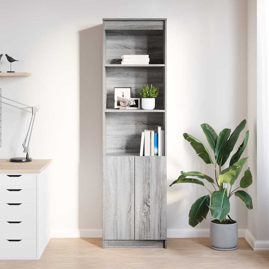 Highboard 50x35x180 cm spaanplaat grijs Sonoma