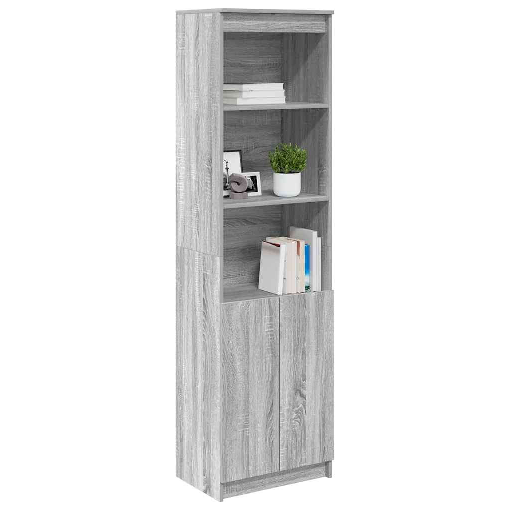 Highboard 50x35x180 cm spaanplaat grijs Sonoma