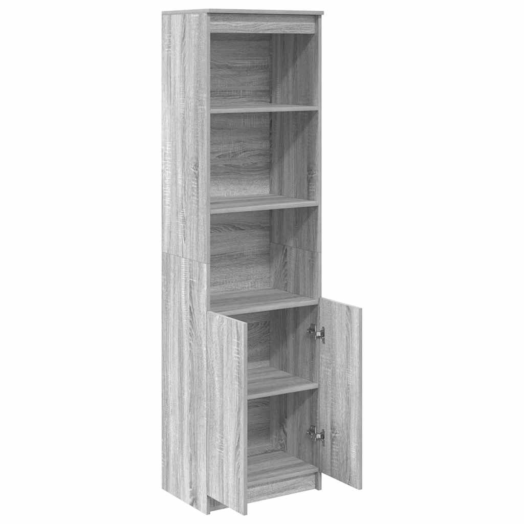 Highboard 50x35x180 cm spaanplaat grijs Sonoma