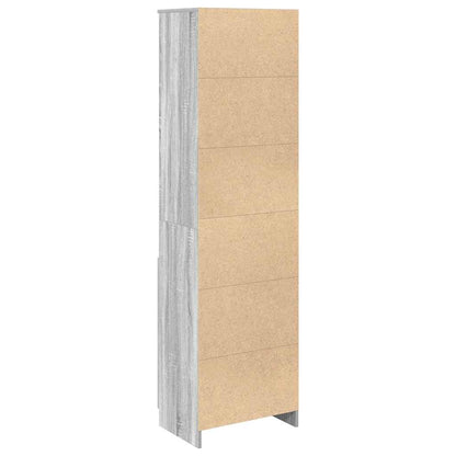 Highboard 50x35x180 cm spaanplaat grijs Sonoma