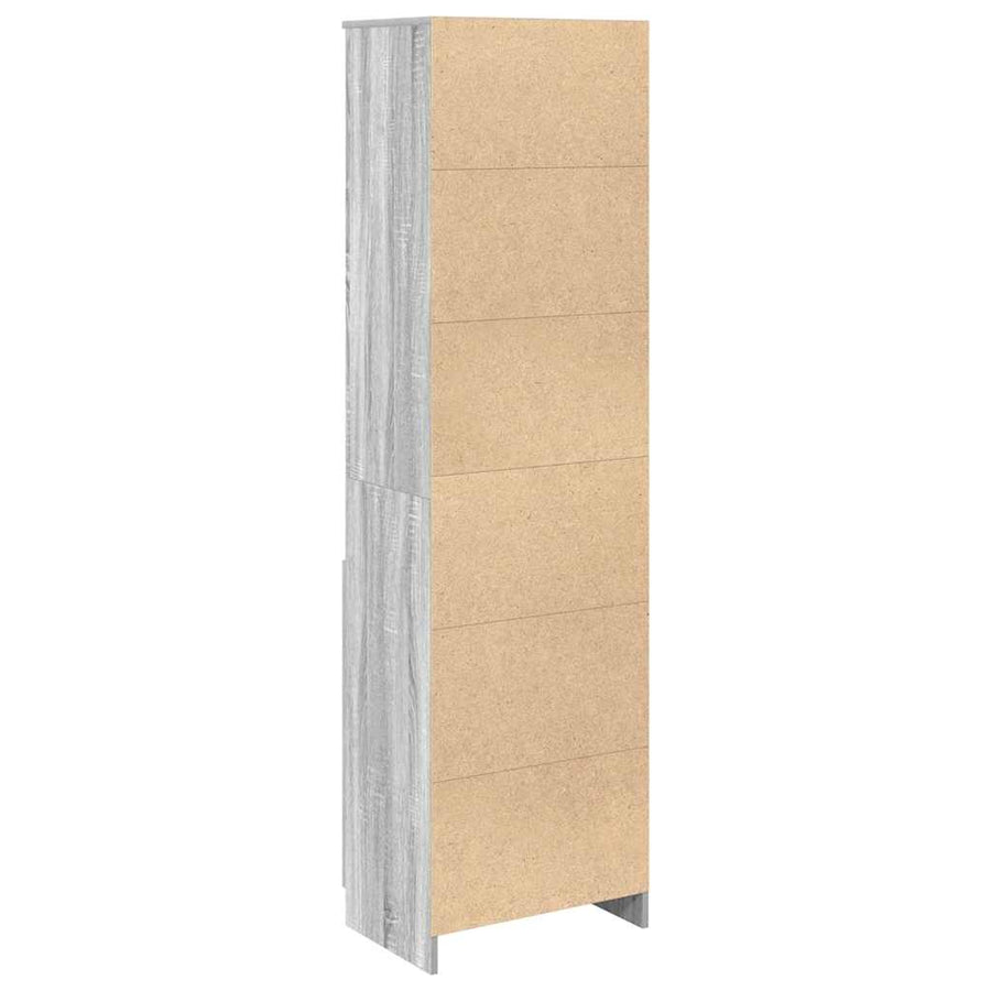 Highboard 50x35x180 cm spaanplaat grijs Sonoma