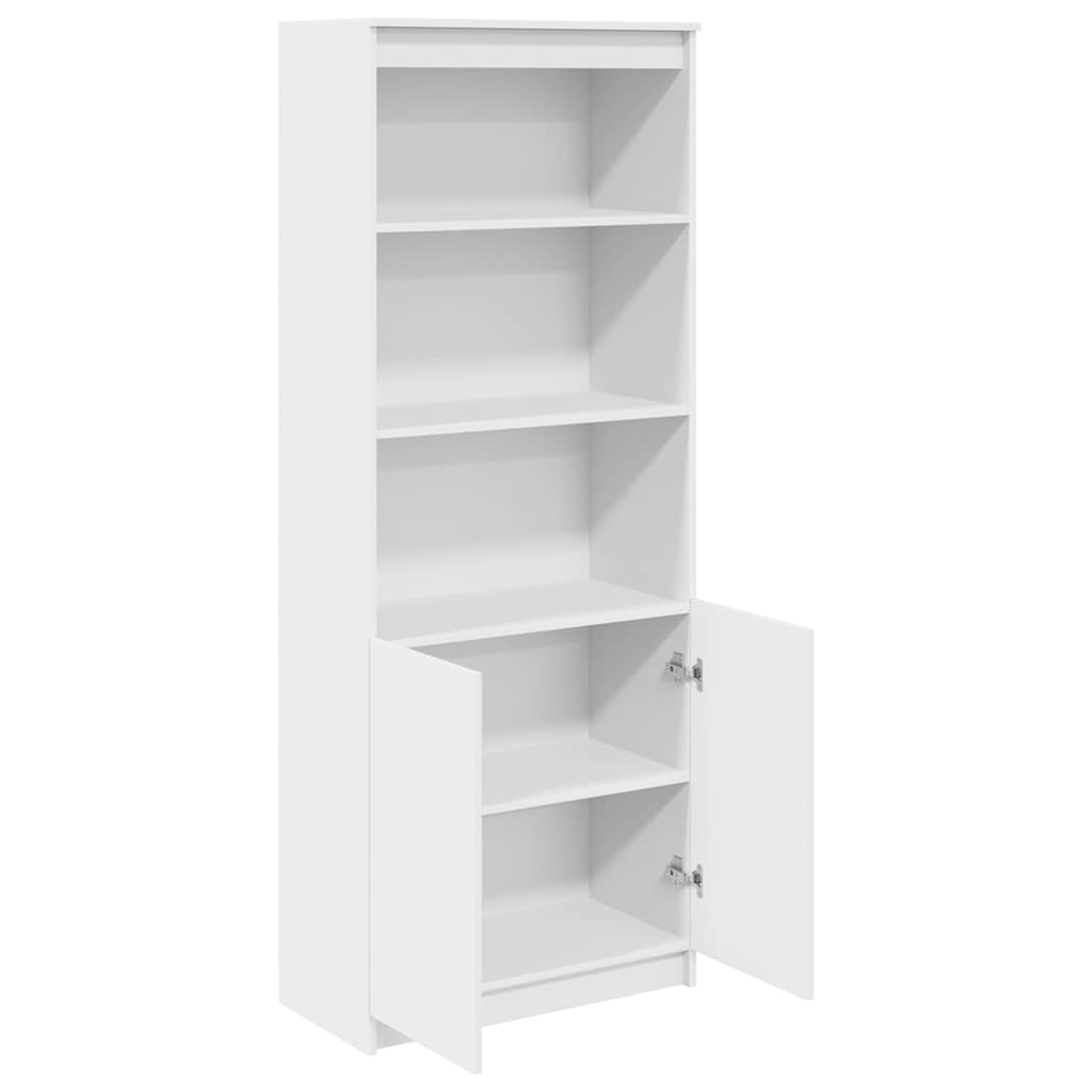 Hoge kast 70x35x180 cm bewerkt hout wit
