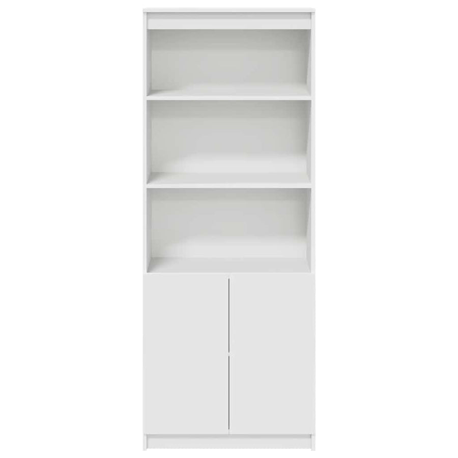 Hoge kast 70x35x180 cm bewerkt hout wit